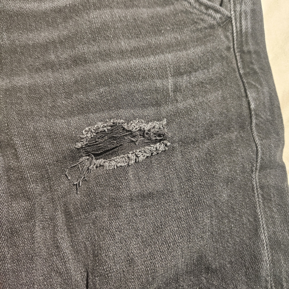 American Eagle Baggy Cargo Wide Leg Jeans Women's Size 6 Super‎ High Rise Black - Picture 7 of 13